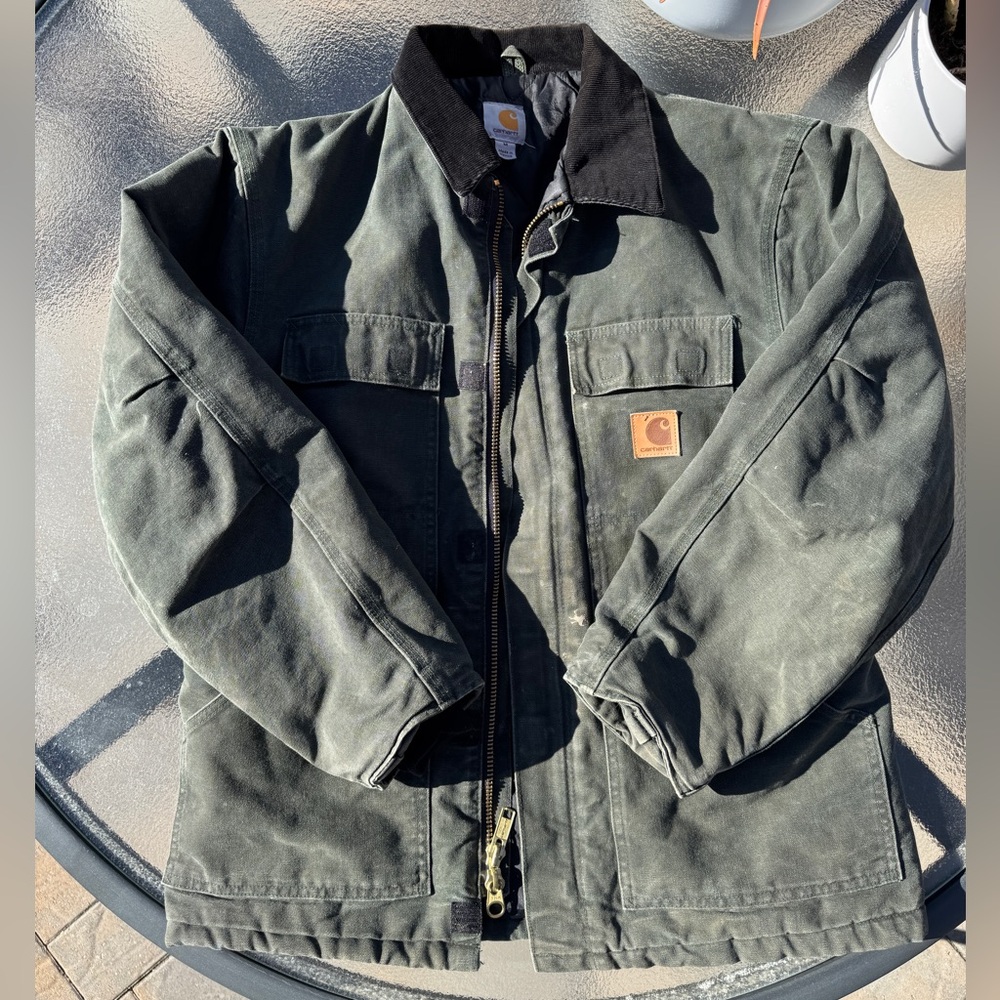 Carhartt Men's Loose Fit Firm Duck Insulated Traditional Coat (M) Medium